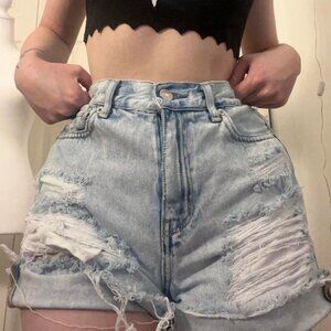American Eagle Outfitters distressed denim shorts
